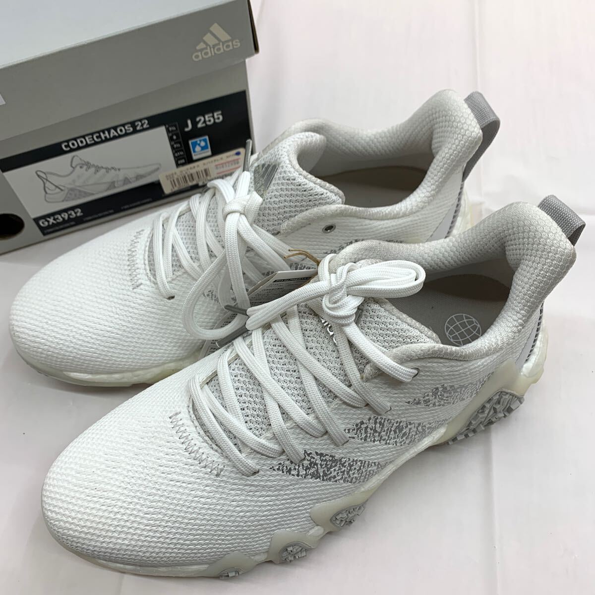 即決■展示品 ゴルフシューズ / adidas アディダス　CODECHAOS 22　スパイクレス　GX3932　25.5cm