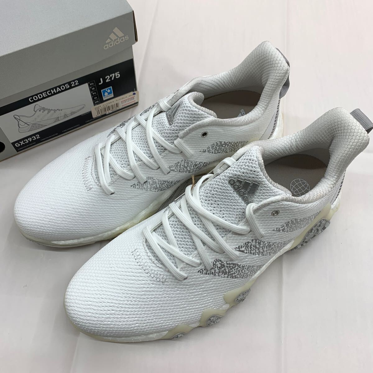 即決■展示品 ゴルフシューズ / adidas アディダス CODECHAOS 22 スパイクレス GX3932 27.5cm
