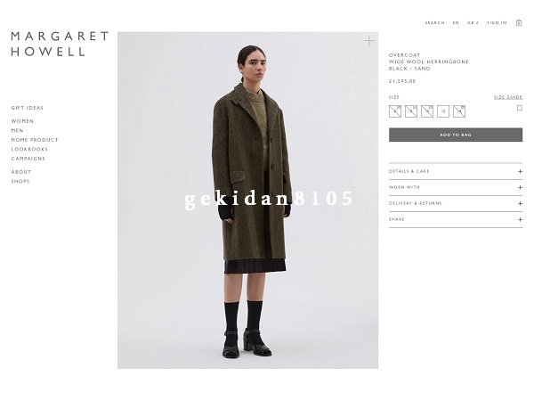 新品 MARGARET HOWELL × Lovat マーガレットハウエル 2024 新品 MARGARET HOWELL × Lovat マーガレットハウエル 2024