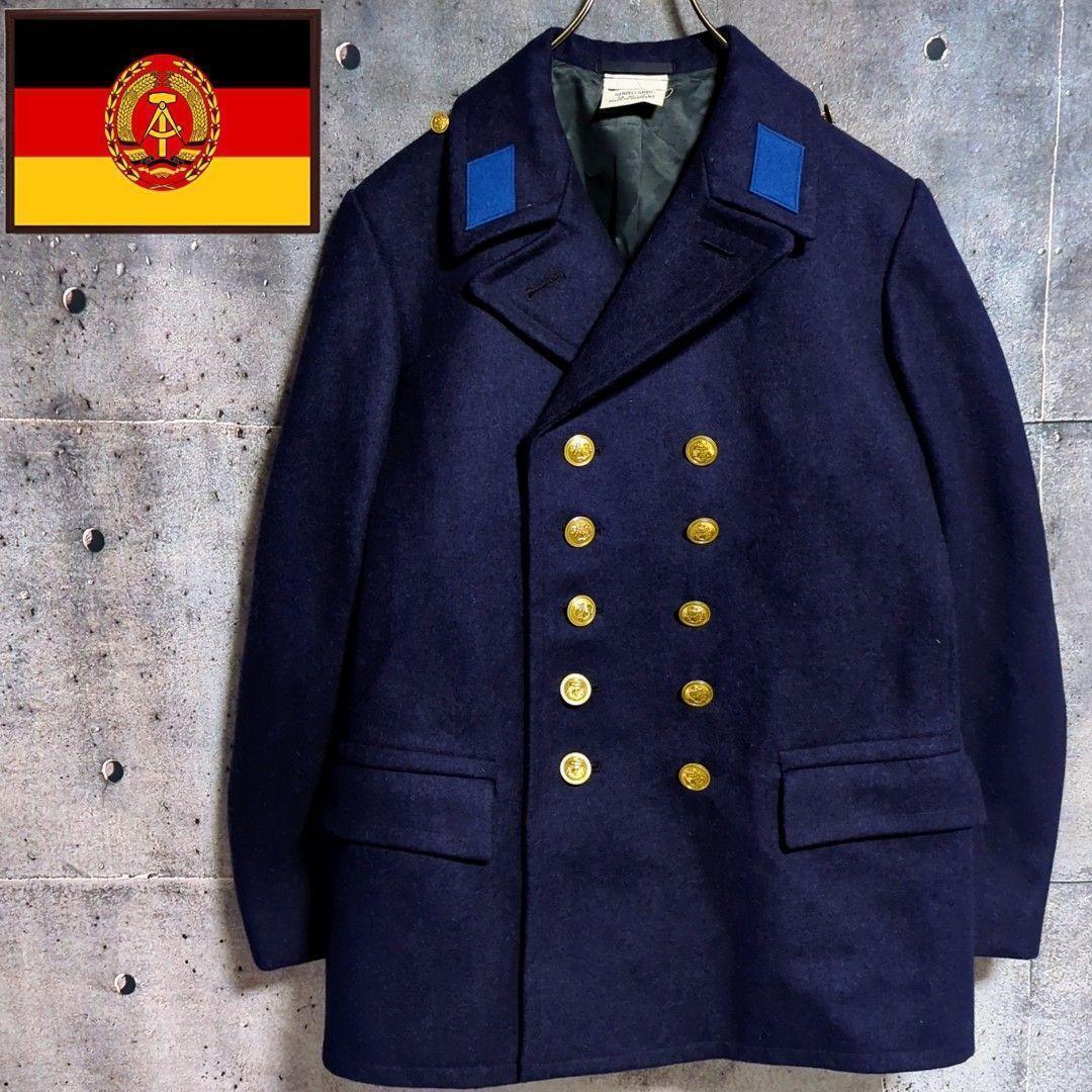 70s GR 50 東ドイツ軍 メルトンウール コート ダブルPコート 金 70s GR 50 東ドイツ軍 メルトンウール コート ダブルPコート 金