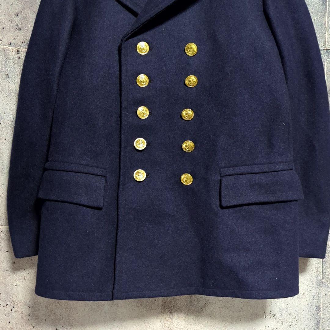 70s GR 50 東ドイツ軍 メルトンウール コート ダブルPコート 金 70s GR 50 東ドイツ軍 メルトンウール コート ダブルPコート 金