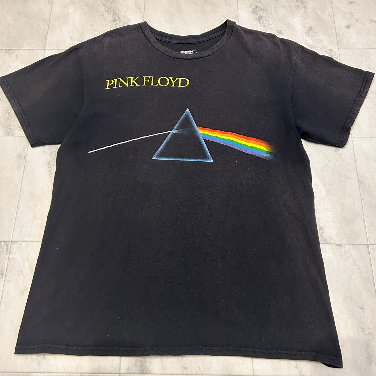 PINK FLOYD ピンクフロイド OFFICIALLY LICENSE PRODUCT 両面 プリント フェード 半袖Tシャツ