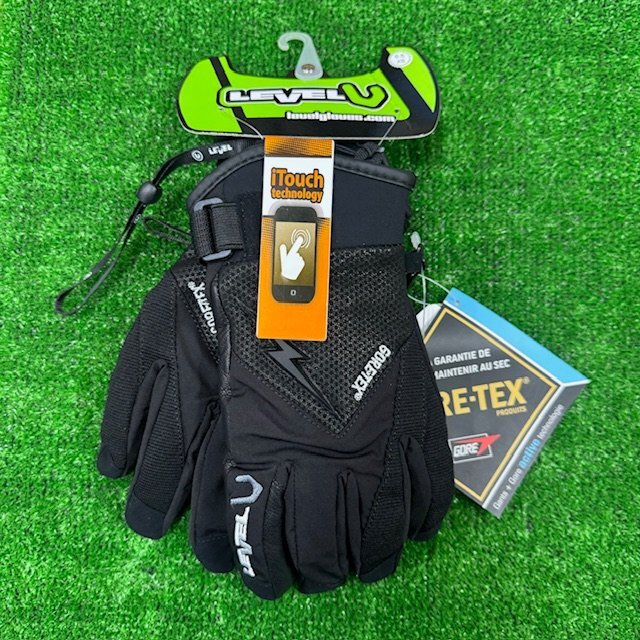 4卍1666 【LEVEL レベル】スキー スノーボード グローブ I-THUNDER GORE-TEX 手袋 サイズ：6.5 XS 黒《札幌/美しが丘店》