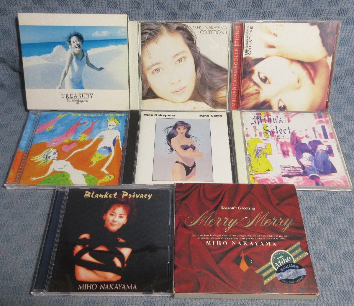 JA891●中山美穂 「COLLECTION Ⅱ・Ⅲ、MIHO'S SELECT/Mind Game」等 CD8点セット /レンタル使用品あり