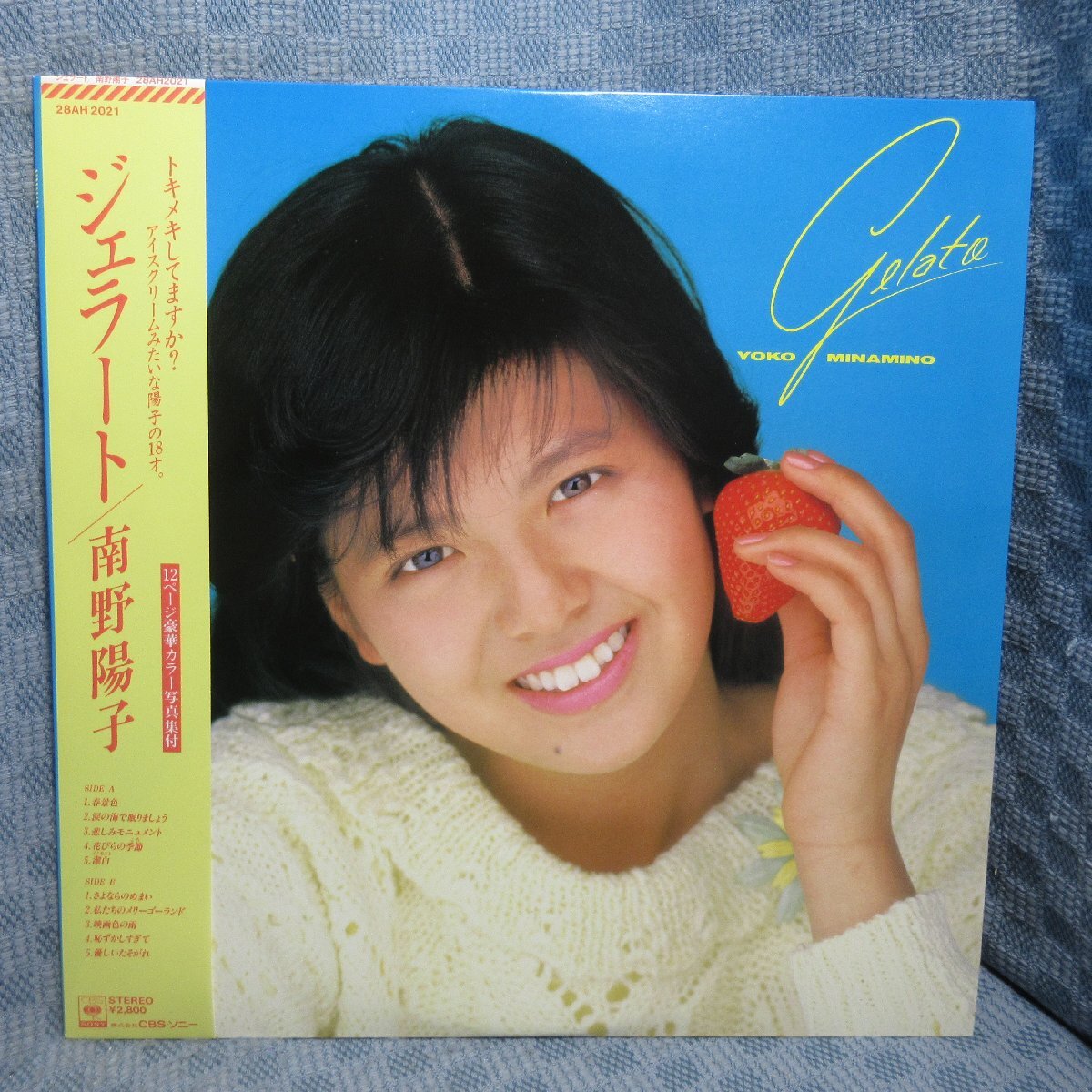 VA363●28AH2021 南野陽子「ジェラート」LPレコード(アナログ盤)※12ページ豪華カラー写真集付