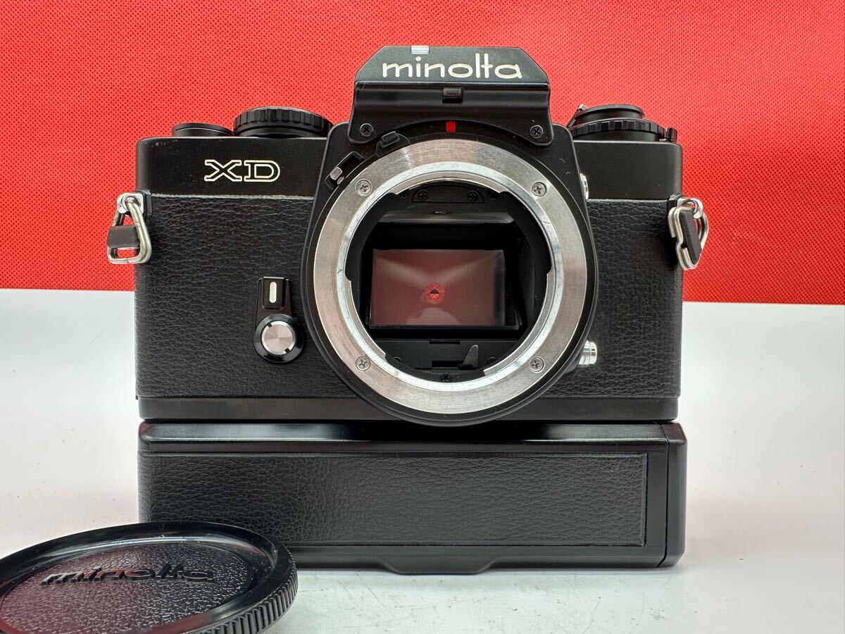 v MINOLTA XD однообъективный зеркальный пленочный фотоаппарат корпус AUTO WINDER D shutter, люксметр OK рабочее состояние подтверждено Minolta 