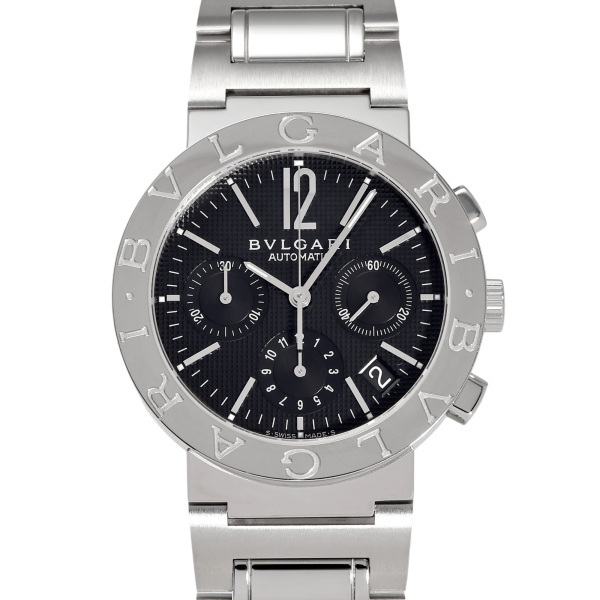 ブルガリ BVLGARI ブルガリブルガリ クロノグラフ 101377 BB38BSSDCH ブラック文字盤 新品 腕時計 メンズ