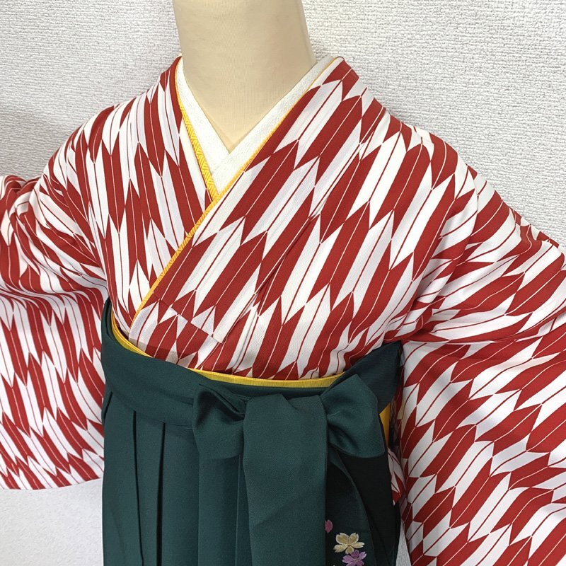 0 кимоно March 0 стрела ..68.5/ длина 163... мелкий рисунок . сырой hakama 0 церемония окончания .. тип 412Q22
