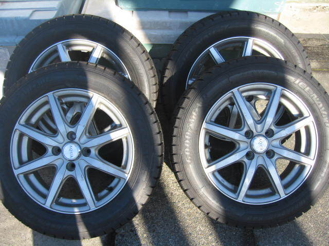 ★グッドイヤー アイスナビ７ 185/60R15 2019年 15×5J 4H 100 +39 ハブ径約67ミリ アルミ付 手渡し可能 滋賀県野洲市