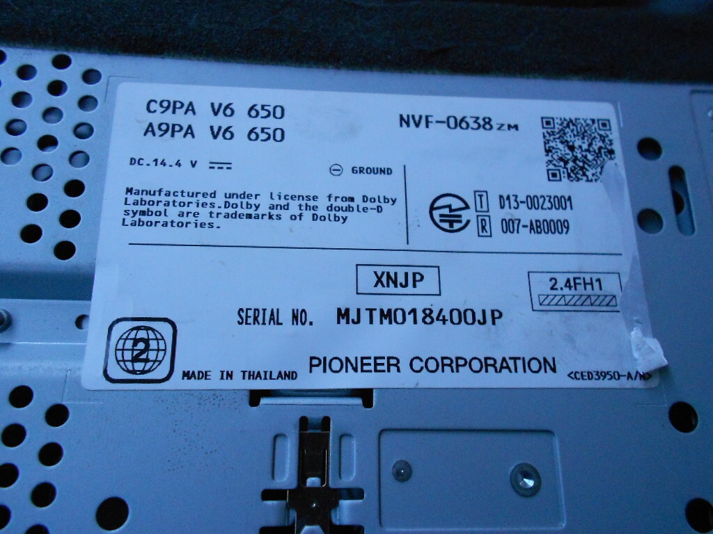 マツダ純正☆メモリーナビ☆CA9PA☆フルセグテレビ マツダ純正☆メモリーナビ☆CA9PA☆フルセグテレビ