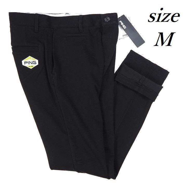 R661 新品 PING GOLF ピン ゴルフ ストレッチ ボンディング パンツ 起毛 保温性 ブラック M