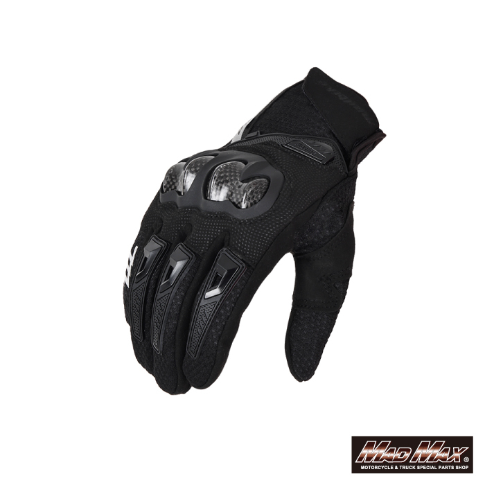 MADMAX バイク用 ライディンググローブ スマートフォン対応 MAD66 ブラック Mサイズ (MM50-MAD66M-B) マッドマックス