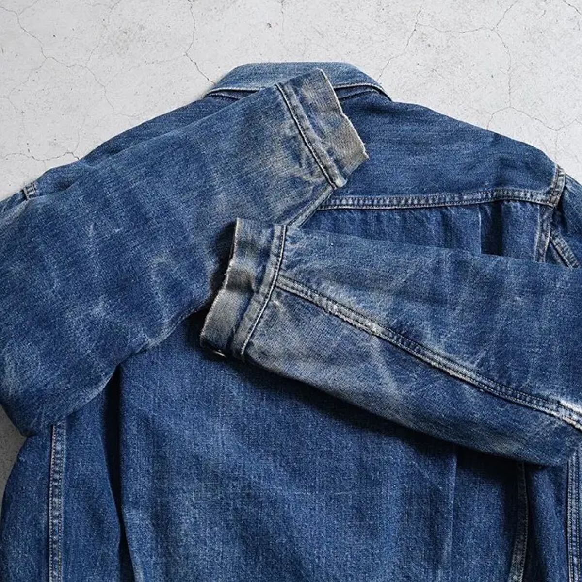 表記サイズ50? LEVI'S 517XX DENIM JACKETハギ 1950'S SUPER 表記サイズ50? LEVI'S 517XX DENIM JACKETハギ 1950'S SUPER