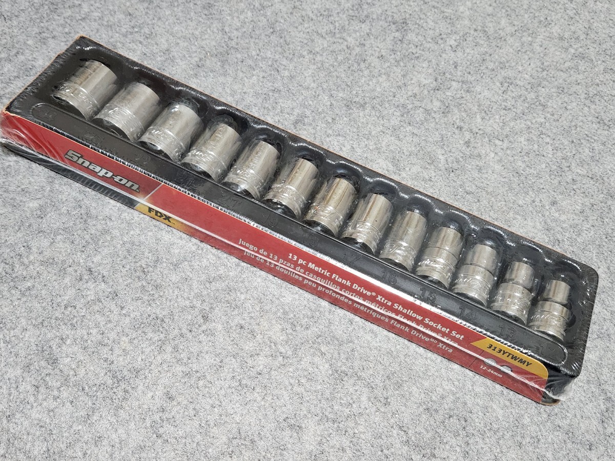 Snap-on スナップオン★313YTWMY★FDX 1/2 12.7sq 6角 FDX シャローソケットセット★ショートソケット