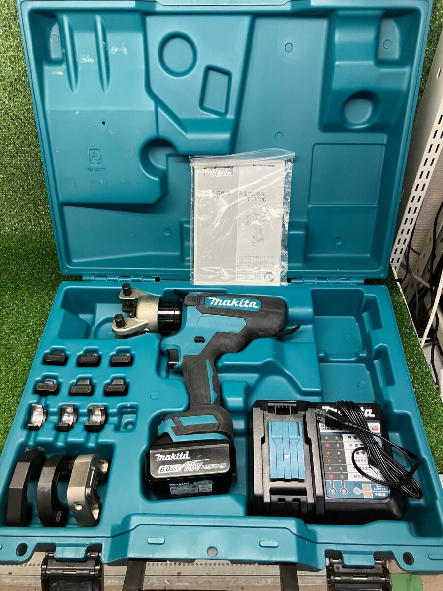 中古品/美品】☆makita(マキタ) 18v充電式圧着機 (6.0Ahバッテリx1/ 中古品/美品】☆makita(マキタ) 18v充電式圧着機 (6.0Ahバッテリx1/