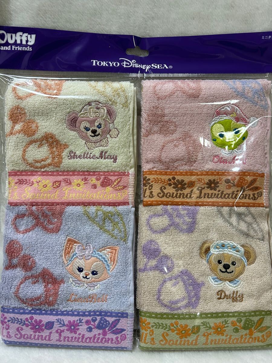 ◇　フォールズサウンドインビテーション　ダッフィー フレンズ　ミニタオル　セット　 東京ディズニーシー　 シェリーメイ リーナベル