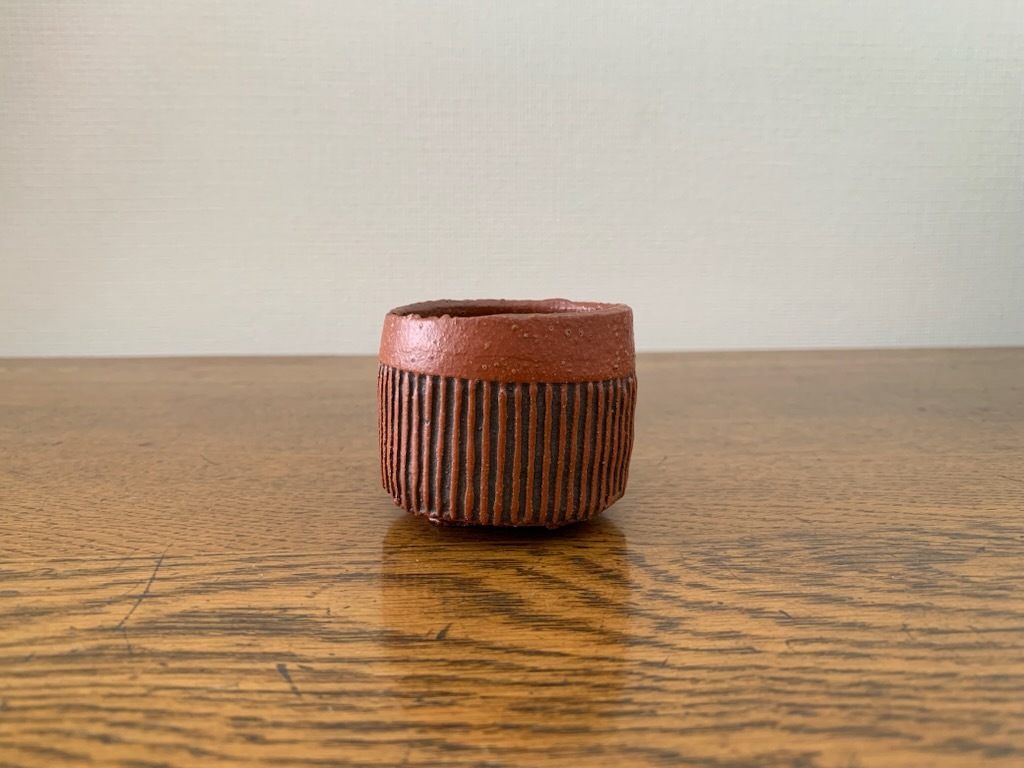 掛花入 【TY428 茶道具 杉原祥公 筍 立杭焼 丹波焼 花瓶 花器