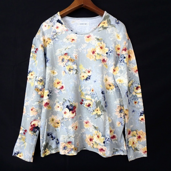 #anc カネコイサオ KANEKO ISAO カットソー 水色系 マルチ 花柄 レディース [921708]