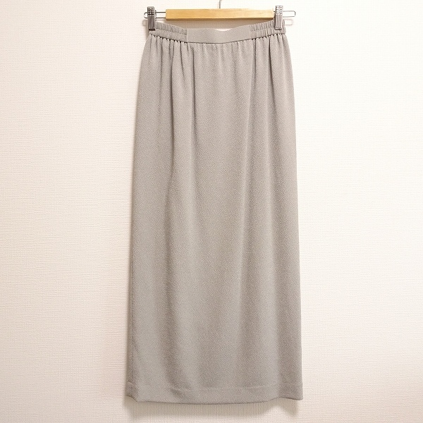 #apc SALE 詩仙堂 ヒトシタムラ スカート グレー ちりめん 無地 ロング レディース [820519]