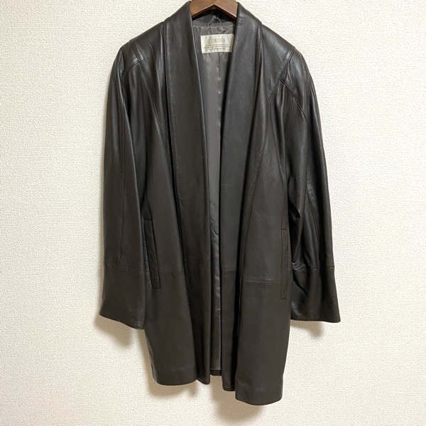 #wnc SALE コルディア CORDIER コート ジャケット 9 こげ茶 レザー レディース [804447]