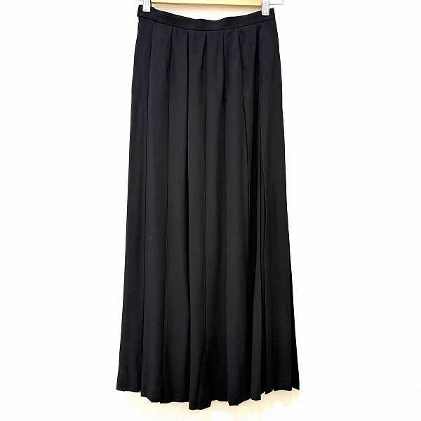 #anc センソユニコ sensounico スカート 9 黒 プリーツ ロング サイドジップ レディース [923573]