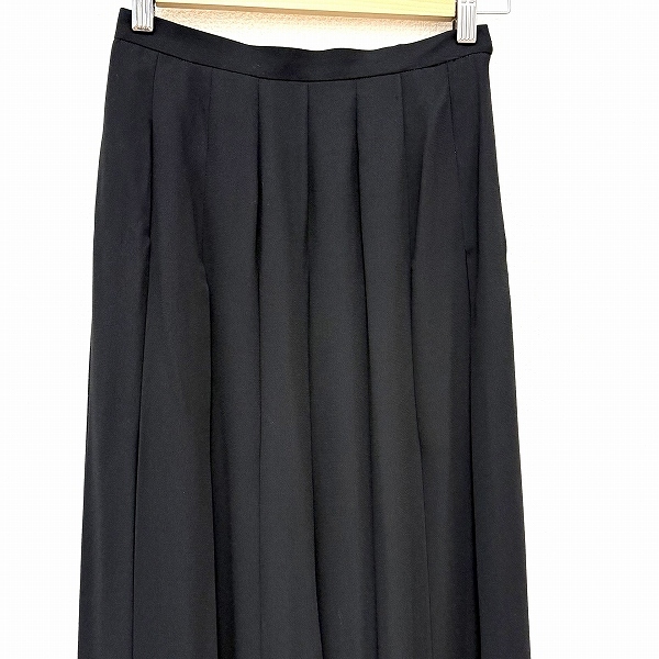 #anc センソユニコ sensounico スカート 9 黒 プリーツ ロング サイドジップ レディース [923573]