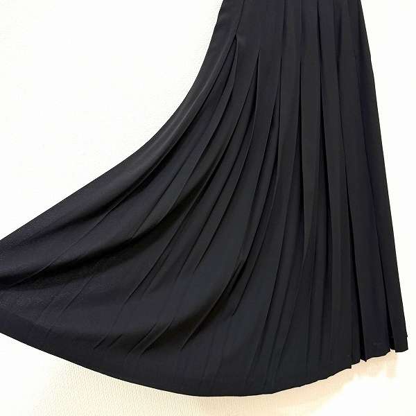 #anc センソユニコ sensounico スカート 9 黒 プリーツ ロング サイドジップ レディース [923573]