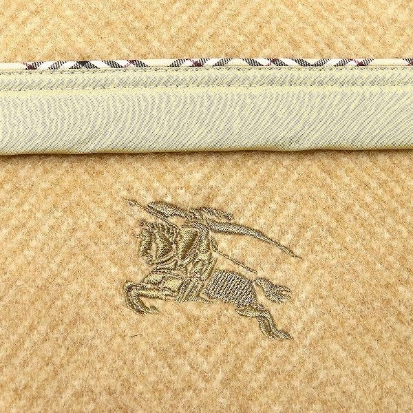 #wnze Burberry BURBERRY одеяло бежевый шерсть одиночный запад река промышленность сделано в Японии как новый [906621]