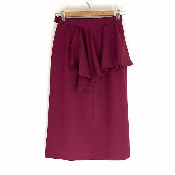 #anc クリスチャンディオール ChristianDior プレタポルテ PRET A PORTER スカート M ワインレッド ヴィンテージ レディース [909387]