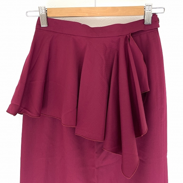 #anc クリスチャンディオール ChristianDior プレタポルテ PRET A PORTER スカート M ワインレッド ヴィンテージ レディース [909387]