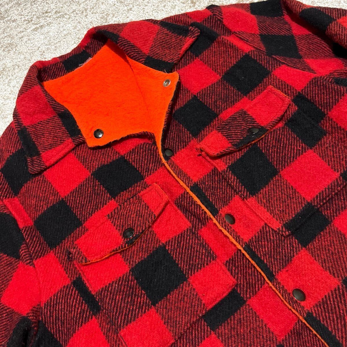 80’s 90’s バッファローチェック リバーシブル ジャケット 検索: 古着 アメカジ ブロックチェック 80年代 90年代_画像5