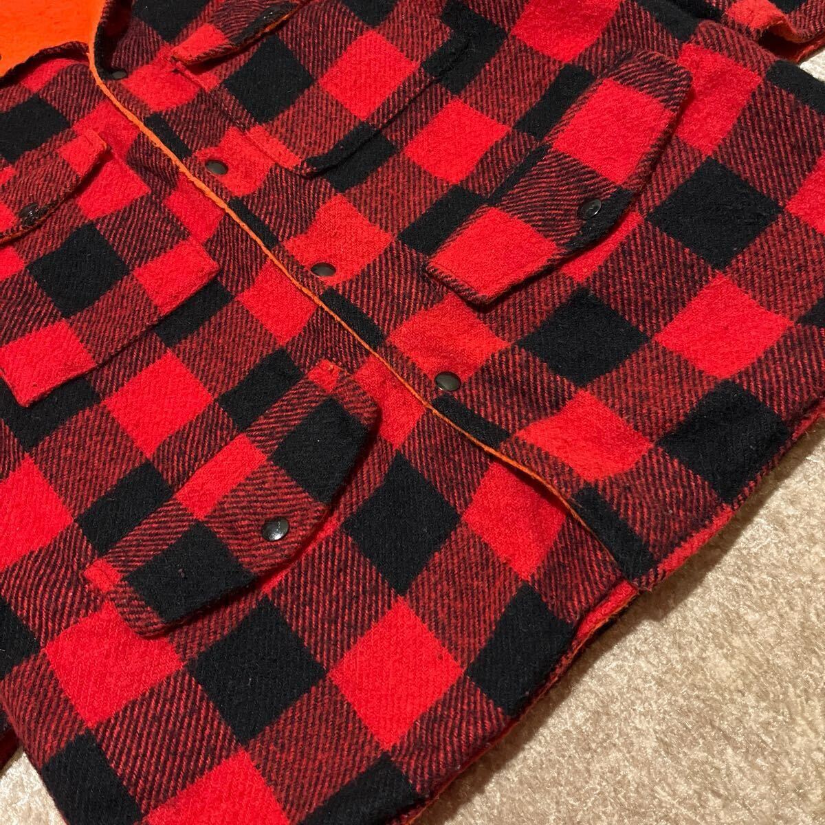 80’s 90’s バッファローチェック リバーシブル ジャケット 検索: 古着 アメカジ ブロックチェック 80年代 90年代_画像6