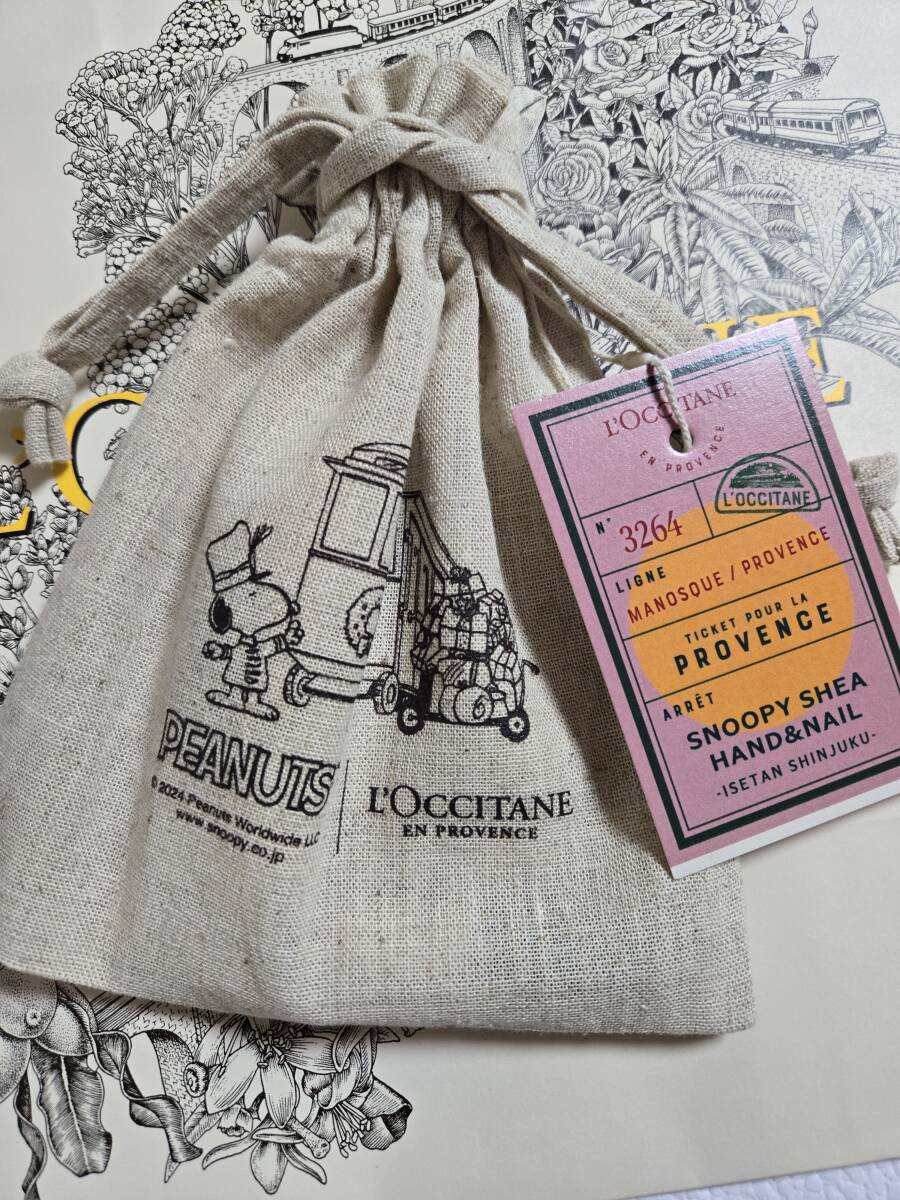 新品★L(fēng)'OCCITANE ロクシタン　ＳＮＯＯＰＹ シア ハンド＆ネイル?ハンドクリーム?ネイルオイル?オリジナル巾著★限定品
