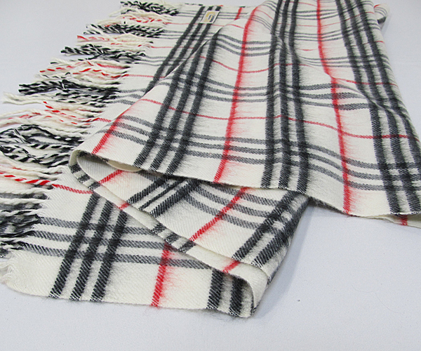 Royal Rossi ロイヤルロッシ カシミヤ100％ 特大ストール マフラー 格子柄 実使用なし保管品_画像3