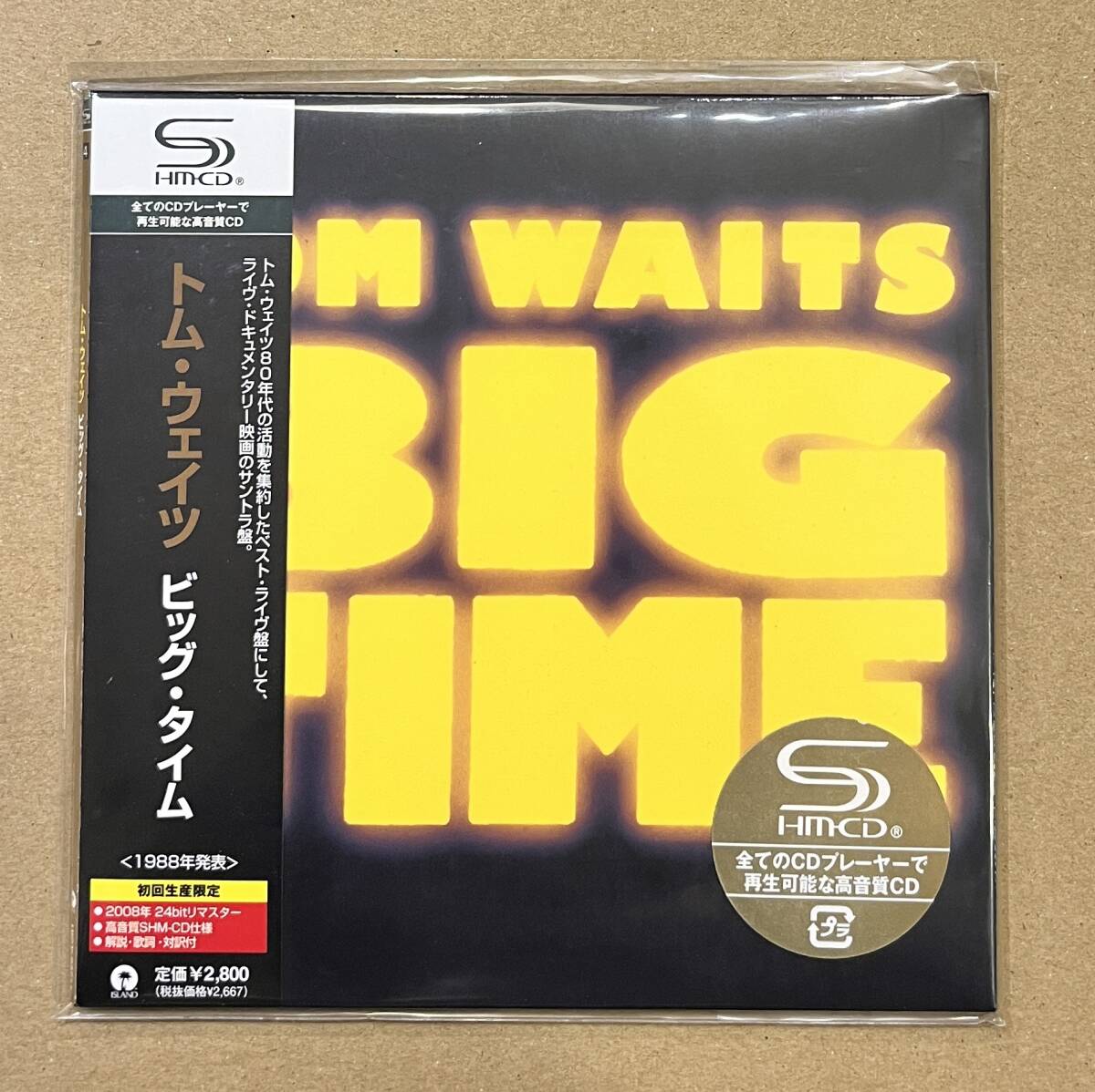 初回生産限定!■紙ジャケ 帯付 高音質 SHM-CD■トム・ウェイツ Tom Waits ビッグ・タイム Big Time UICY-93711 2008年発売