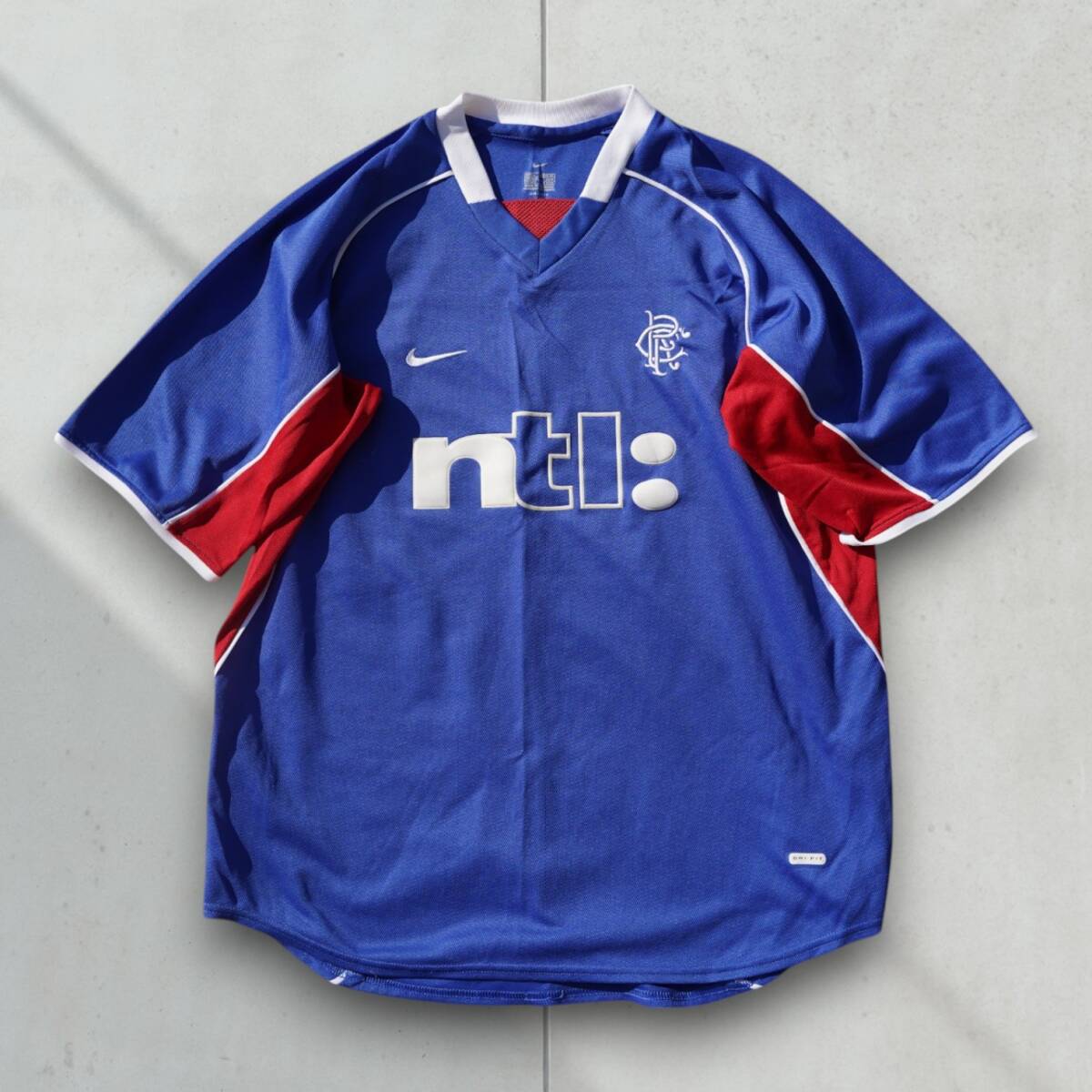 NIKE ナイキ　01/02 グラスゴー　レンジャーズ　ホームユニフォーム　Lサイズ　青　赤　白　Rangers Football Club
