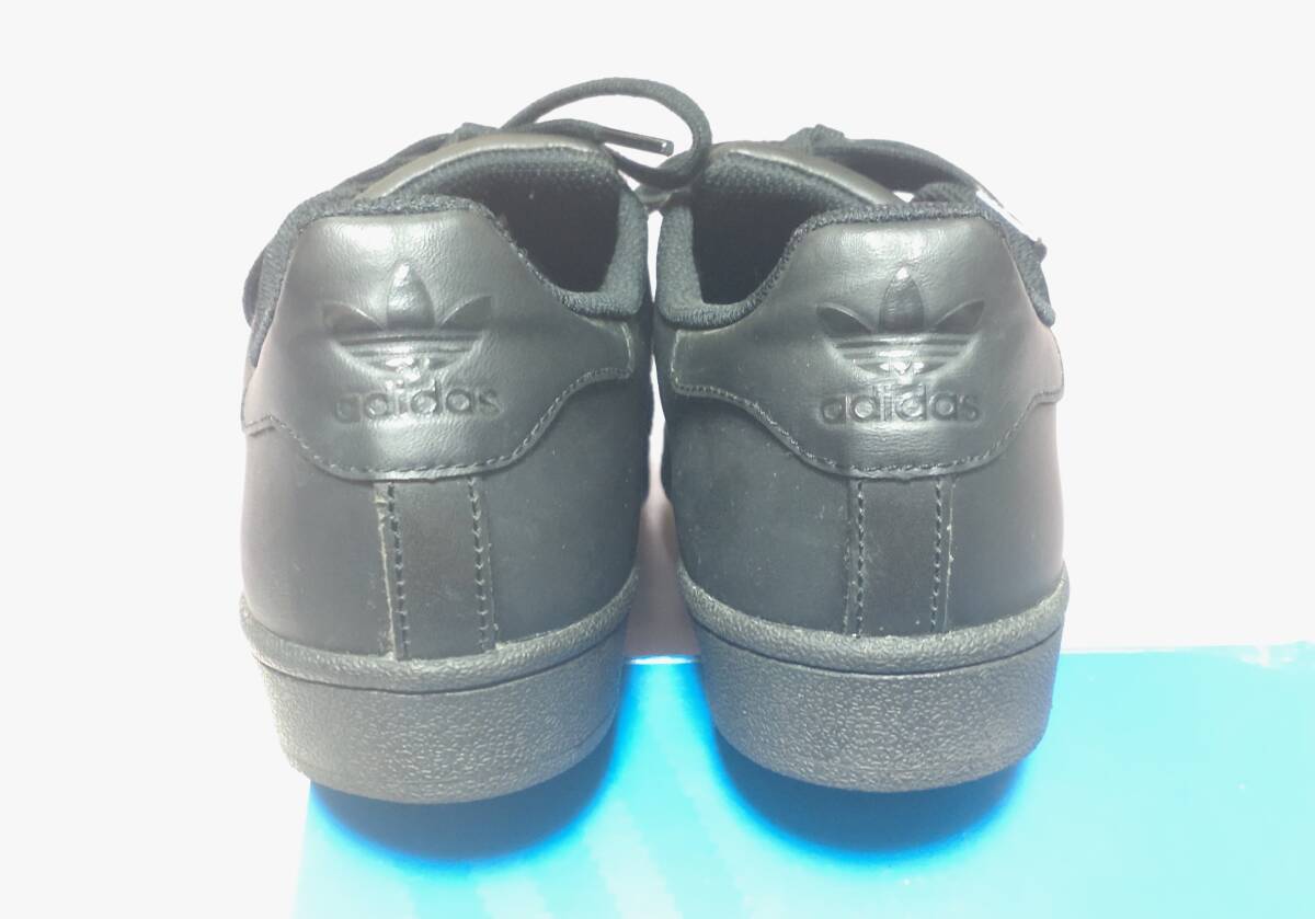 極美品 トリプルブラック B/B/B 24.5cm adidas SUPERSTAR アディダス スーパースター FOUNDATION ファンデーション 極美品_画像6