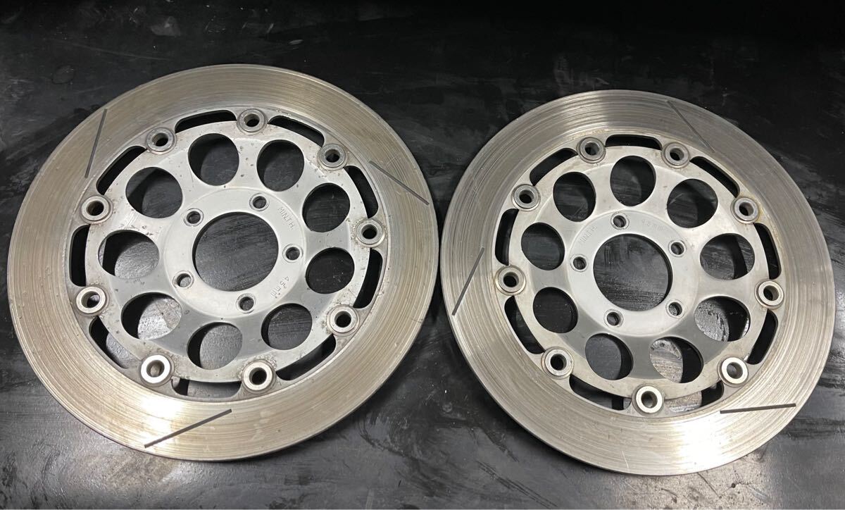 GSX-R1100 GV73 フロントブレーキ　ディスクローター　中古美品　外徑:約310mm 殘5mm程度　ローターナット付き