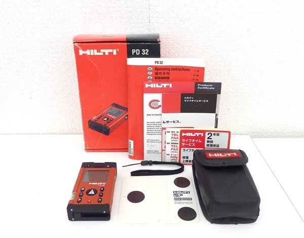 HILTI ヒルティ レーザー距離計 PD32 測定器 レーザーレンジメーター 現場 作業 工具 領収書発行可