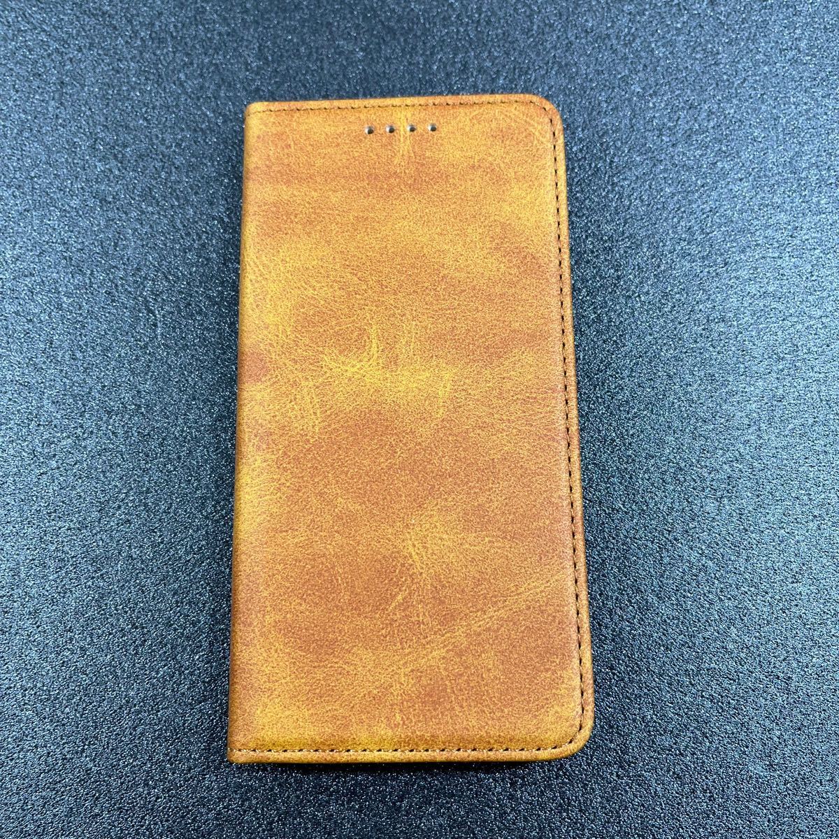 iPhone 13 Pro ケース 手帳型 肌感レザー TPU カード収納 マグネット式 スタンド機能 ストラップホール付き 薄型 軽量 ライトブラウン_画像8