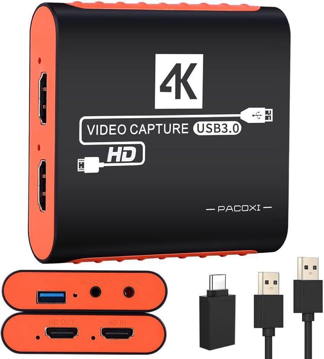 最終価格キャプチャーボード4K HDMI パススルー機能　1080