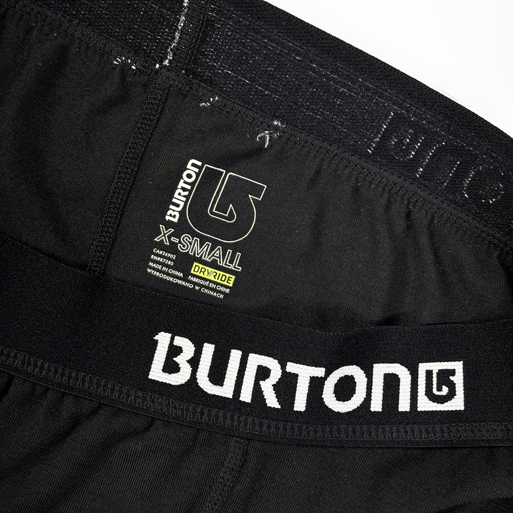 BURTON ファーストレイヤー ベースレイヤー DRY RIDE インナー タイツ 黒 XS バートン スノボ スノーボード スキー ウェア ロング スパッツ