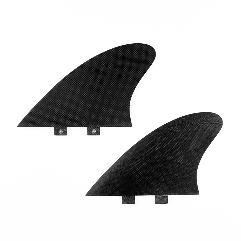 FCS ツイン キール フィン 艶消し マットブラック◎ グラス ファイバー フレックス フィッシュ サーフボード サイド TWIN KEEL FISH 極美品