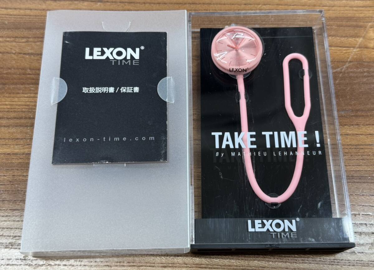 新品！ レクソン LEXON TAKE Time Watch アナログクオーツ　腕時計 ピンク 箱、保証書付き ZM1249