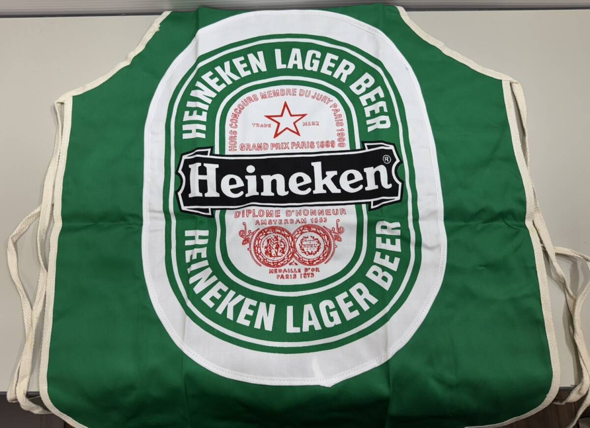 新品未使用！オシャレ エプロン ハイネケン Heineken 男女兼用 ロゴ 綿100% ZM1031