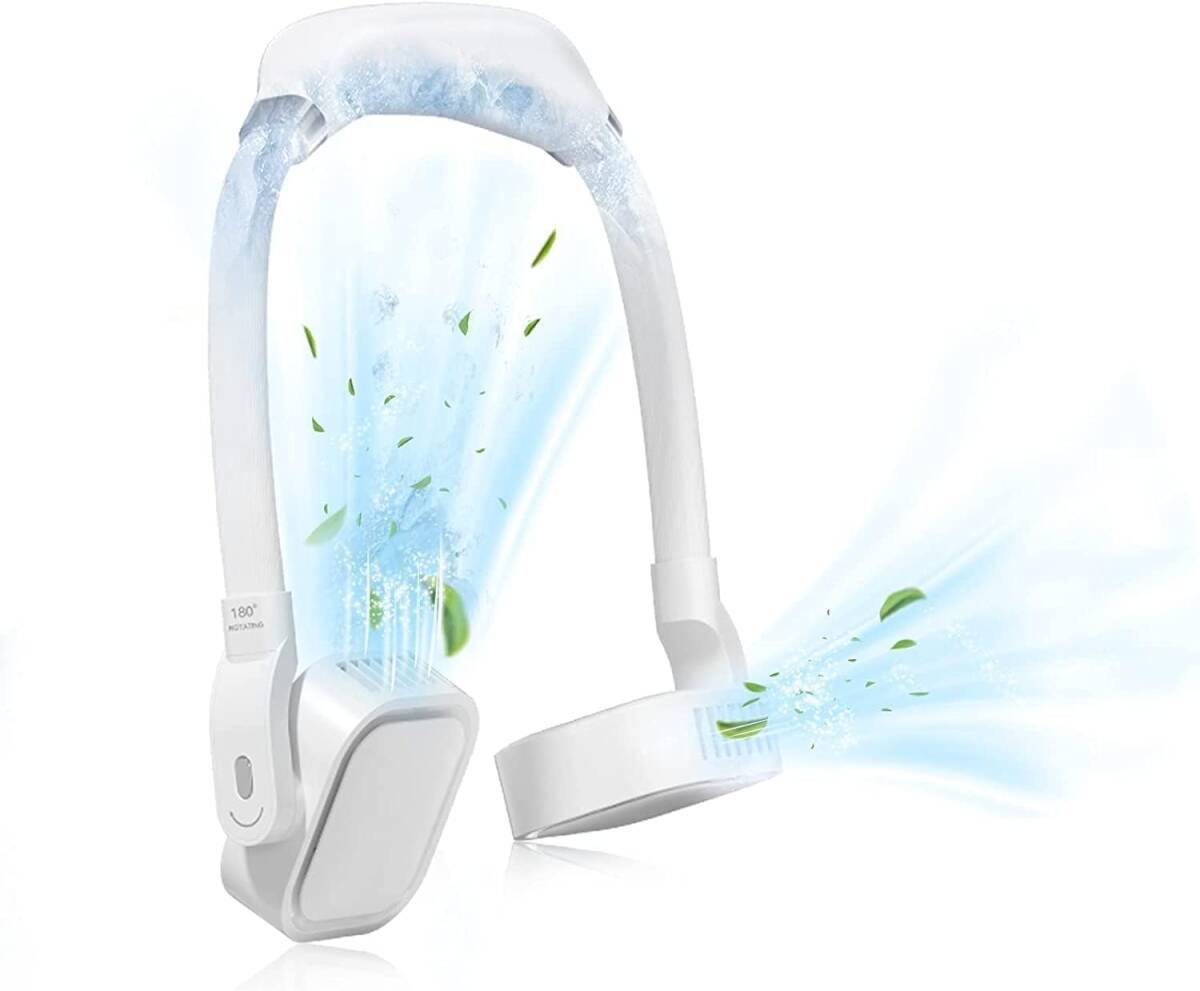  мобильный вентилятор шея .. вентилятор в наличии 4000mAh настольный портативный вентилятор USB заряжающийся складной 3 -ступенчатый способ сила настройка 7 крыльев корень ходить на работу / офис / уличный / теплота на 