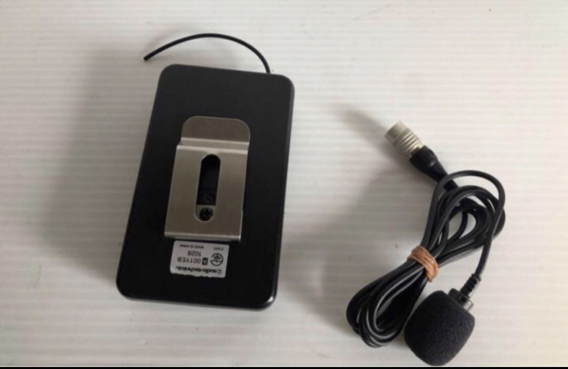 Audio Technica　ATW-SP707 ATW-SP808a ATW-SP717M ATW-1035 等用ワイヤレストランスミッター　ATW-T107　とマイクロホン　AT829　セット