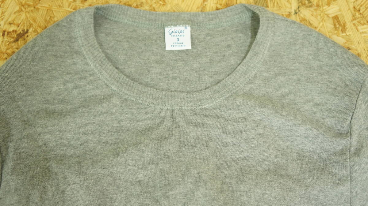 gicipi ジチピ コットン100% セーター グレー サイズ3 MADE IN ITALY　中古品　目立った傷み、汚れ無し_画像3