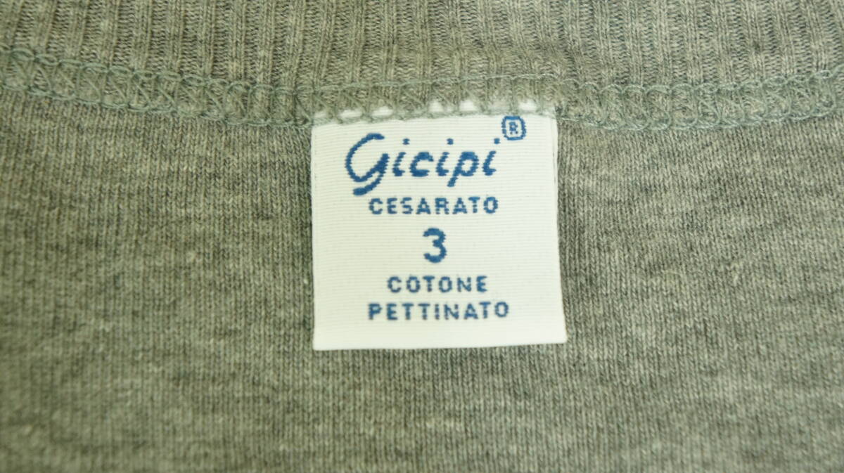 gicipi ジチピ コットン100% セーター グレー サイズ3 MADE IN ITALY　中古品　目立った傷み、汚れ無し_画像9
