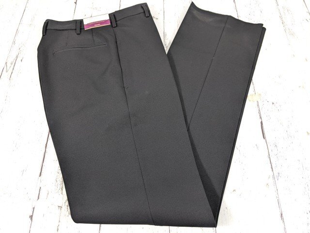 【11yt203】中学校 高校 男子用学生服 制服 MASCROWS インターフェイス 冬服ズボン スラックス 黒 W67 未使用◆W70